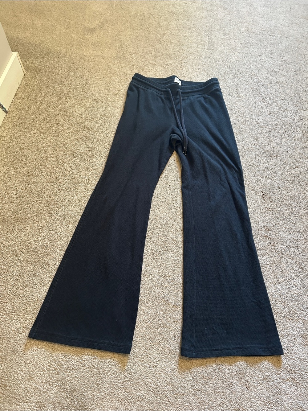 Sunday Best Black Flared Knit Pull-On Sweatpants